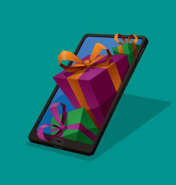 smartphone ile renkli hediyeler