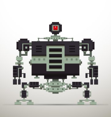 çizgi film piksel robot