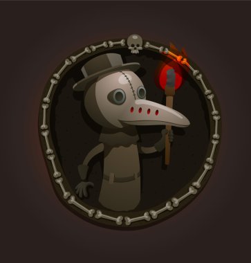 Plague Doktor meşale ile