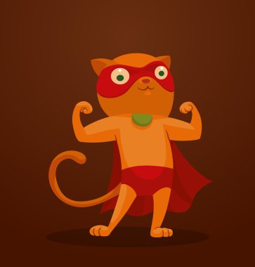 süper kahraman kedi kasların esneme