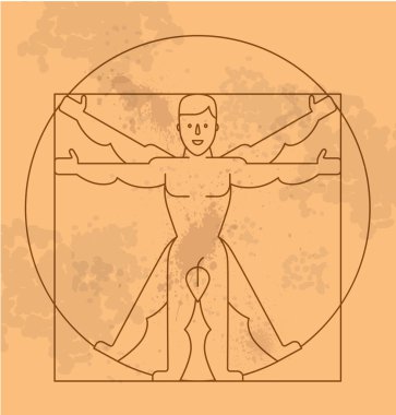 düz Vitruvius Adamı