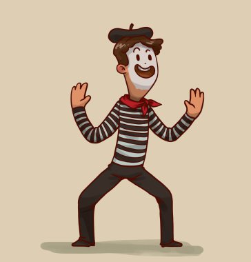 Gülümseyen MIME çizgi film