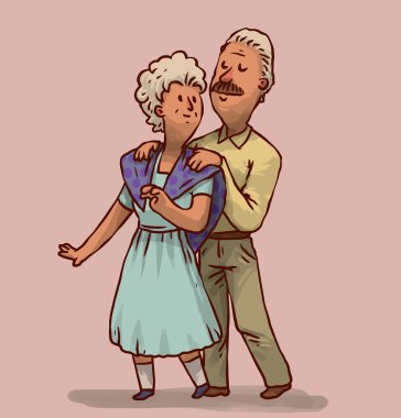 Mutlu yaşlı çift