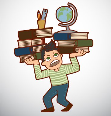 kitapların büyük kazık ile okul