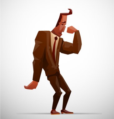 smutny biznesmen kreskówka