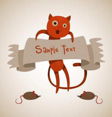 Zencefil kedi ve afiş