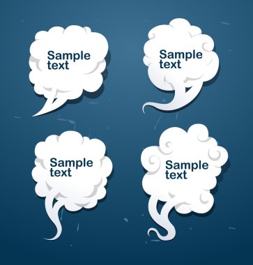 Konuşma bulut afiş kümesi