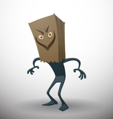 karikatür Anonymous uğursuz gülümseme ile