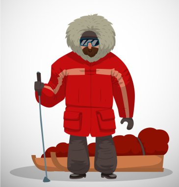 Kırmızı ceketli kutup explorer