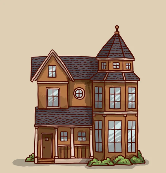 Pequeña casa linda — Vector de stock