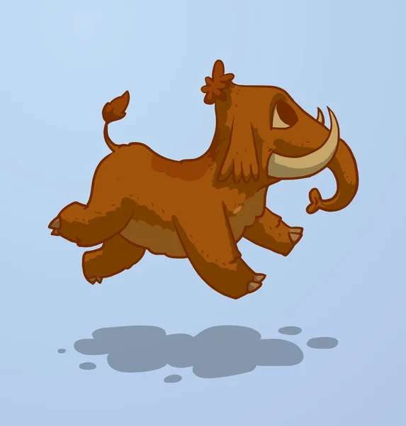 Cartoon-Baby-Mammut — Stockvektor