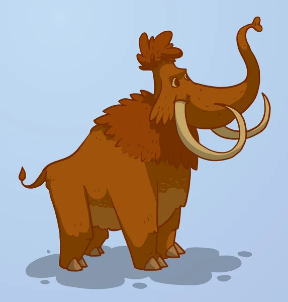 Lindo dibujos animados Mamut — Vector de stock