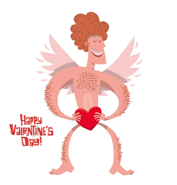 Cupidon sexy souriant — Image vectorielle