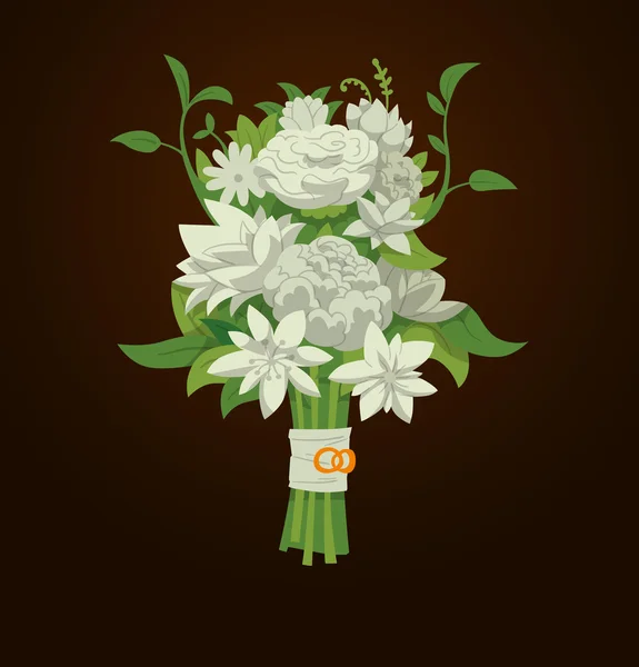 Bloemen boeket voor bruiloft — Stockvector