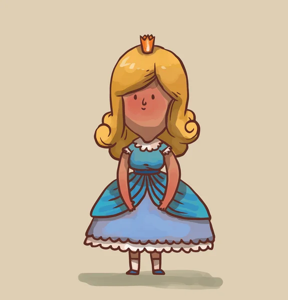 Niedliche kleine Prinzessin — Stockvektor