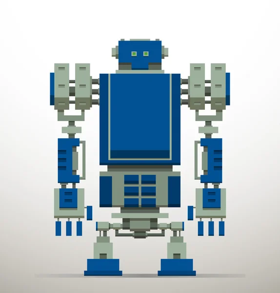 Kreslený pixel robot — Stockový vektor