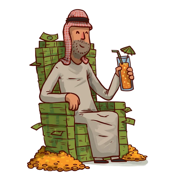 Arabic man and money — стоковий вектор