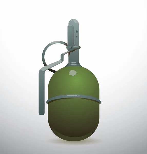 Зеленая военная граната — стоковый вектор