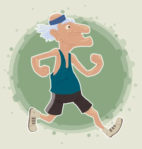 Hombre viejo corriendo — Archivo Imágenes Vectoriales