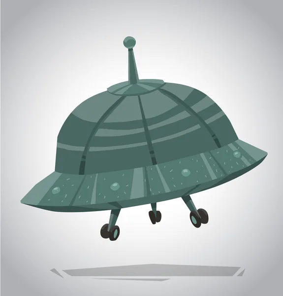 Dibujos animados divertido ufo — Vector de stock