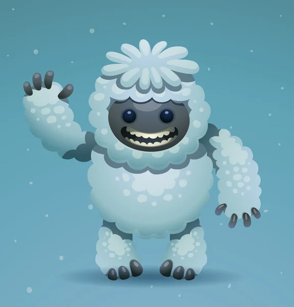 Lindo dibujo animado Yeti — Vector de stock