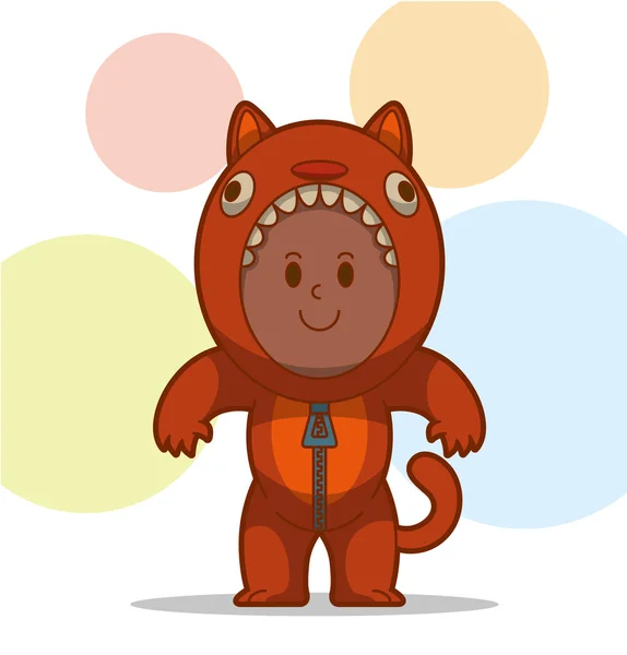 Kid in cat costume — Stock Vector