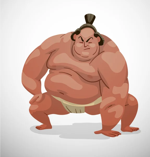 Huge Sumo wrestler — Stock Vector