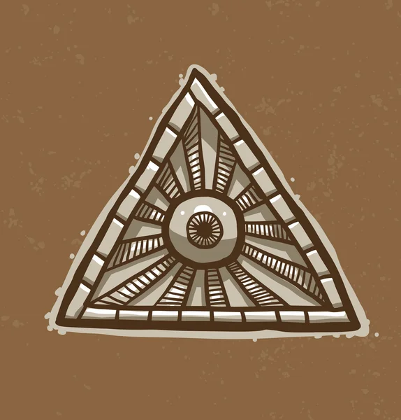 Masonic symbool met oog — Stockvector