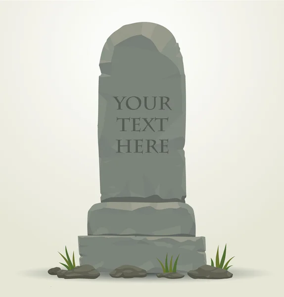 Old oval tombstone — Stock Vector