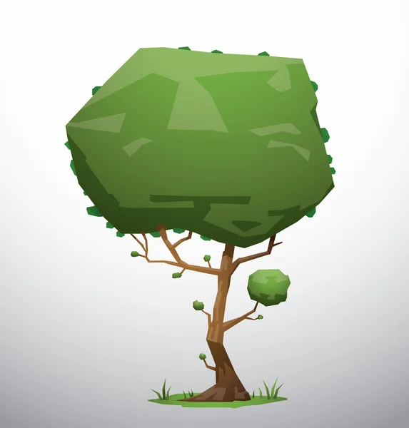 Большое зелёное дерево — стоковый вектор