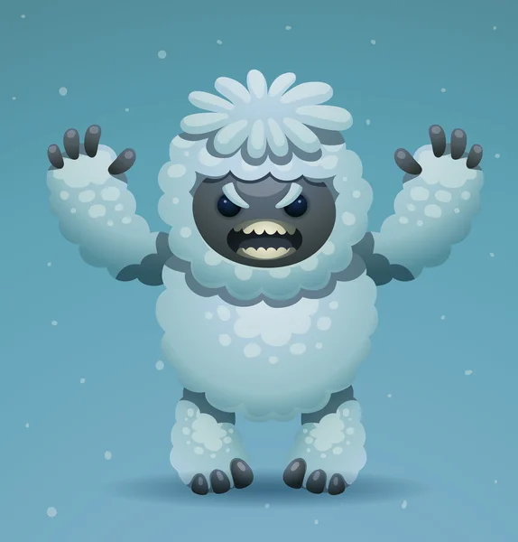 Bonito desenho animado Yeti —  Vetores de Stock