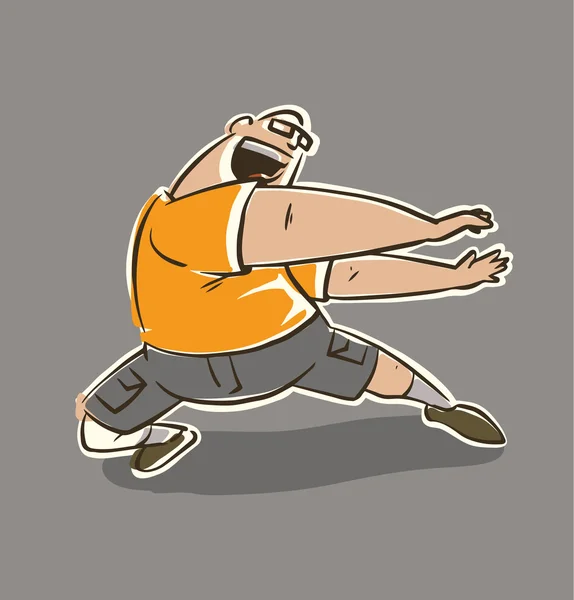 Hombre haciendo ejercicios deportivos — Vector de stock