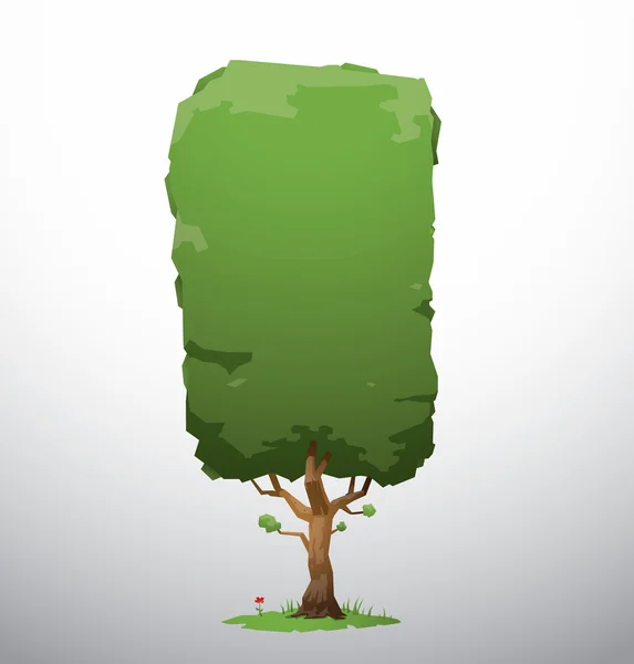 Gran árbol verde — Vector de stock