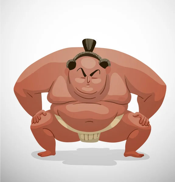 Огромный борец сумо — стоковый вектор