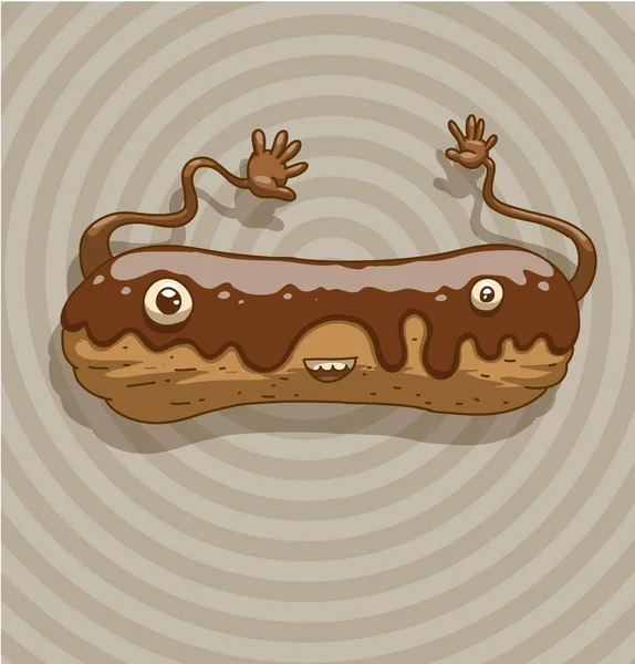 Eclair engraçado dos desenhos animados — Vetor de Stock