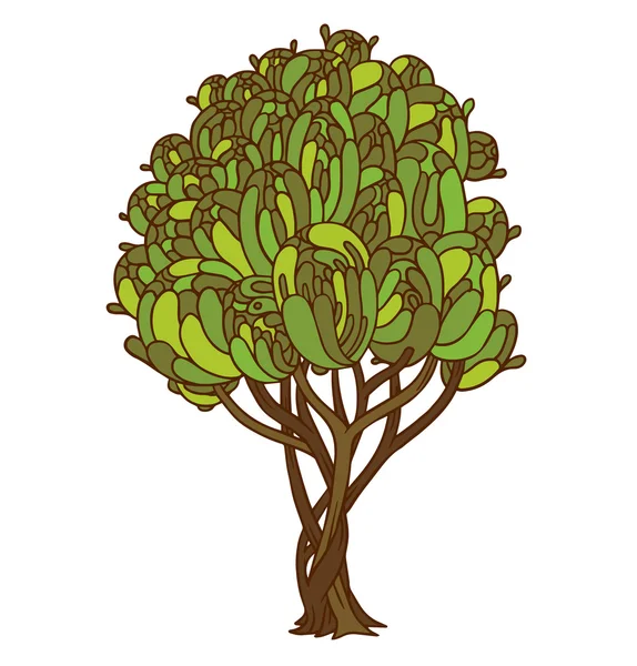 Bela árvore verde — Vetor de Stock