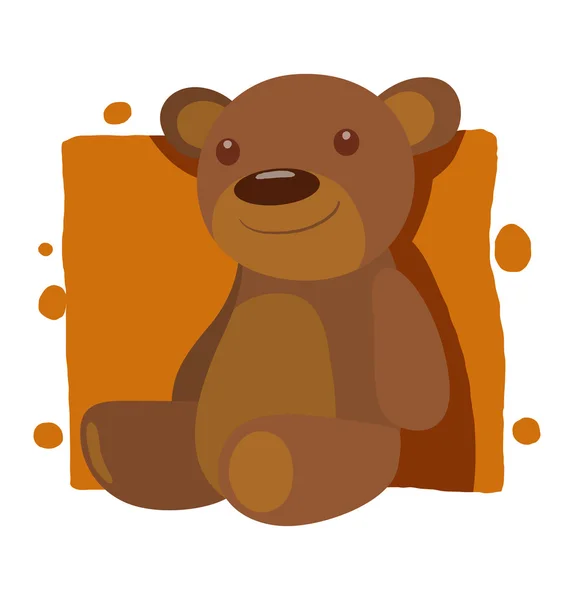 Bear speelgoed pictogram — Stockvector
