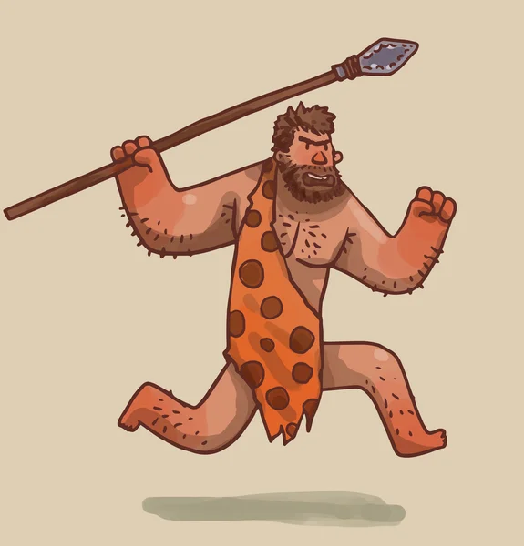 Αστείο καρτούν caveman — Διανυσματικό Αρχείο