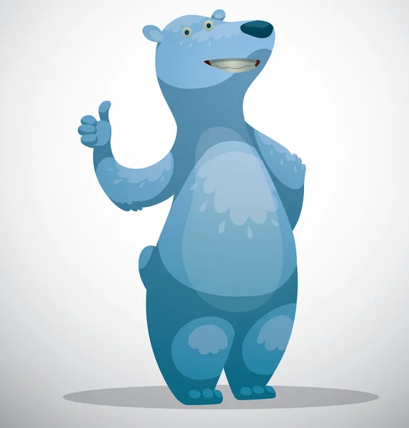 Προσυπογράφει γελοιογραφία πολική αρκούδα — Διανυσματικό Αρχείο