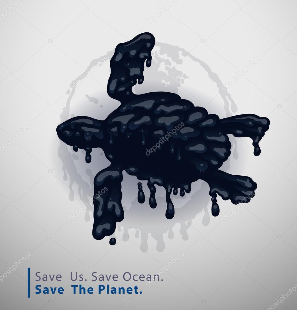 save ocean concept