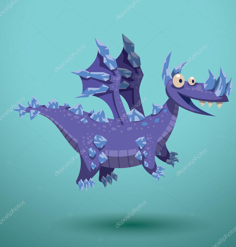 Funny flying dragon Stock Vector by ©IvanNikulin 88365682