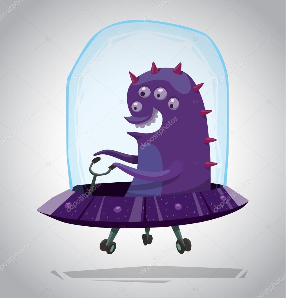 Funny purple Alien