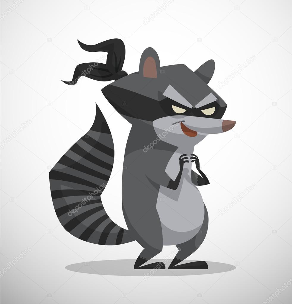 cartoon bandit raccoon