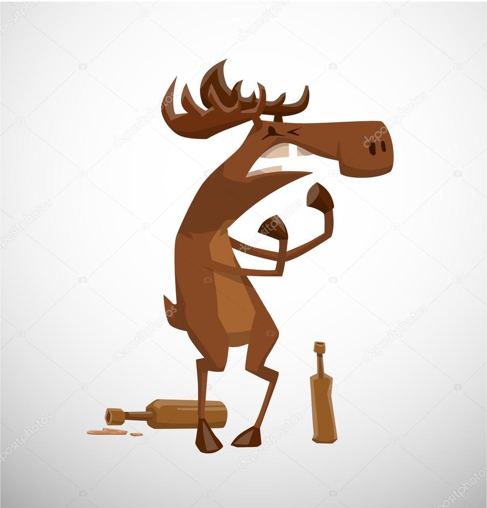funny drunk moose