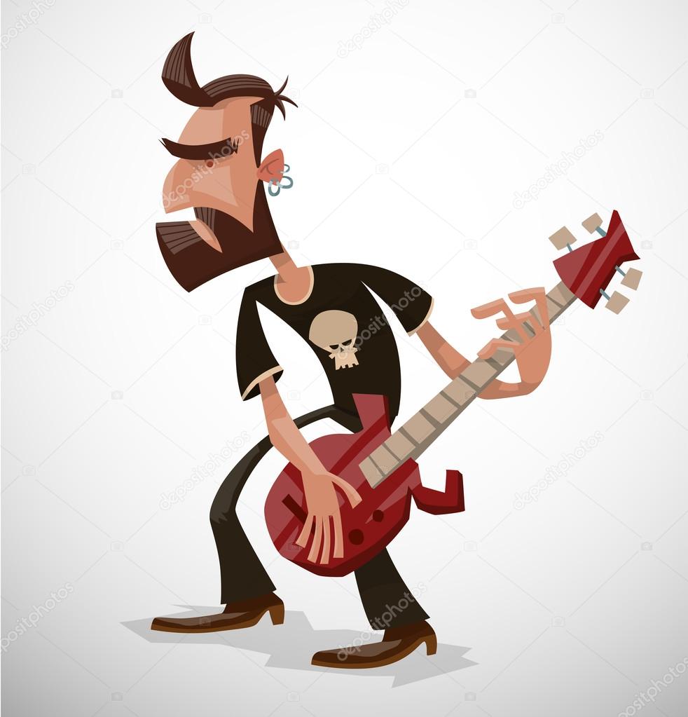 rock musician with guitar