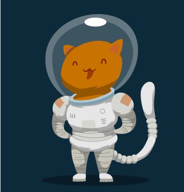 zencefil kedi astronot