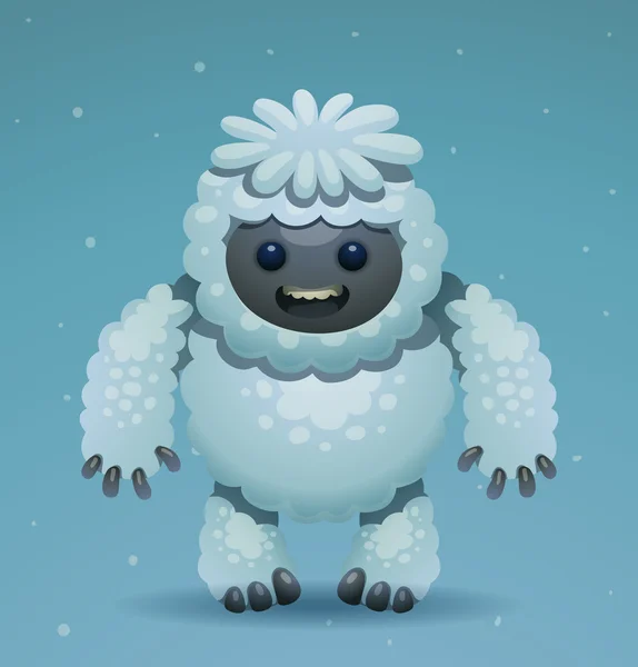 Mignon dessin animé Yeti — Image vectorielle