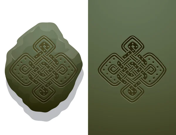 Каменный кельтский орнамент — стоковый вектор