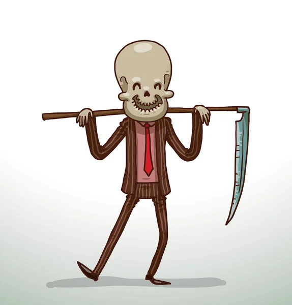 Cute death with a scythe — Stockvector