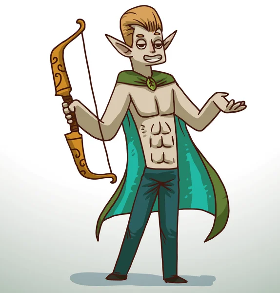 Costume d'homme en elfe pour Halloween — Image vectorielle